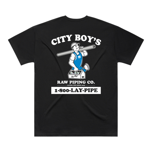 Raw Piping Co - Black Tee